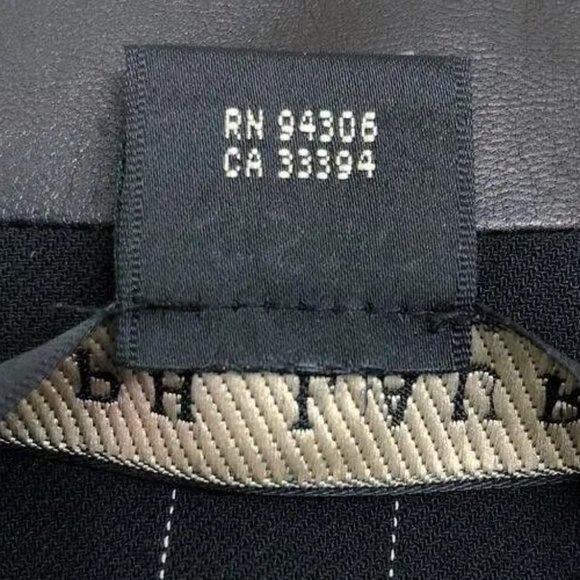 Ralph Lauren Black Pinstripe Wool Blazer Leather Collar Size 12 Made in U.S.A. - Picture 5 of 11